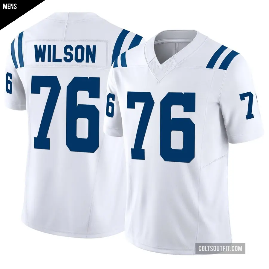 Men's Indianapolis Colts ＃76 Jack Wilson White Limited Vapor F.U.S.E. Jersey