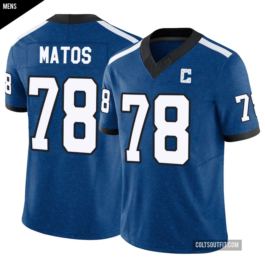 Men's Indianapolis Colts ＃78 Bayron Matos Royal Limited Indiana Nights Alternate Vapor F.U.S.E. Jersey