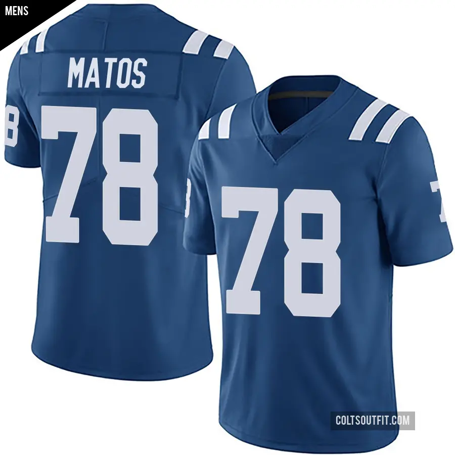 Men's Indianapolis Colts ＃78 Bayron Matos Royal Limited Team Color Vapor Untouchable Jersey