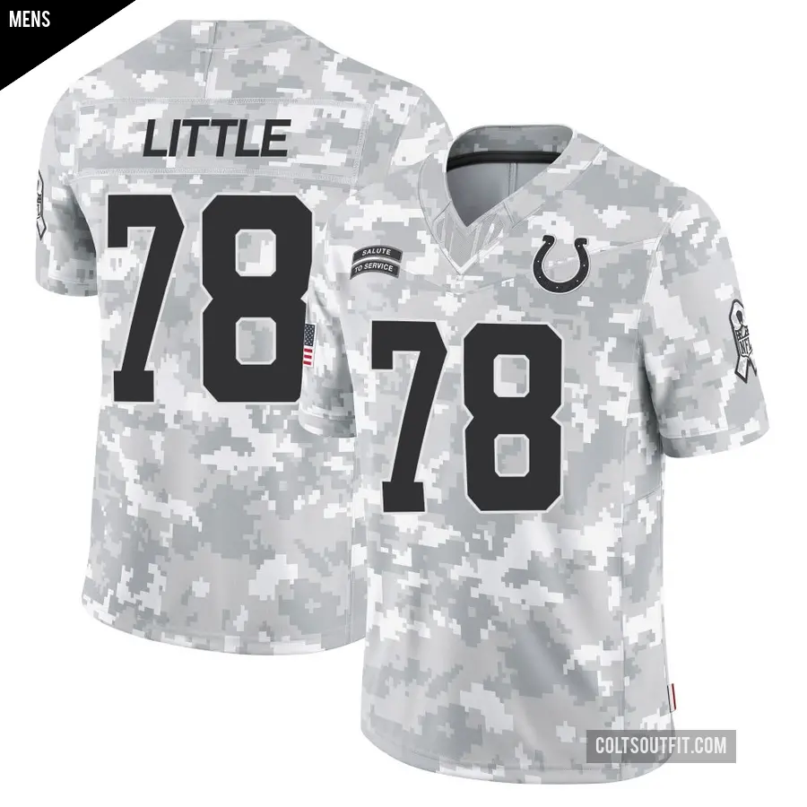Men's Indianapolis Colts ＃78 Desmond Little Arctic Camo Limited 2024 Salute to Service Jersey