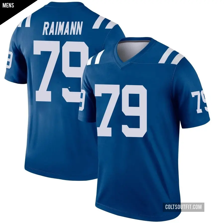 Men's Indianapolis Colts ＃79 Bernhard Raimann Royal Legend Jersey