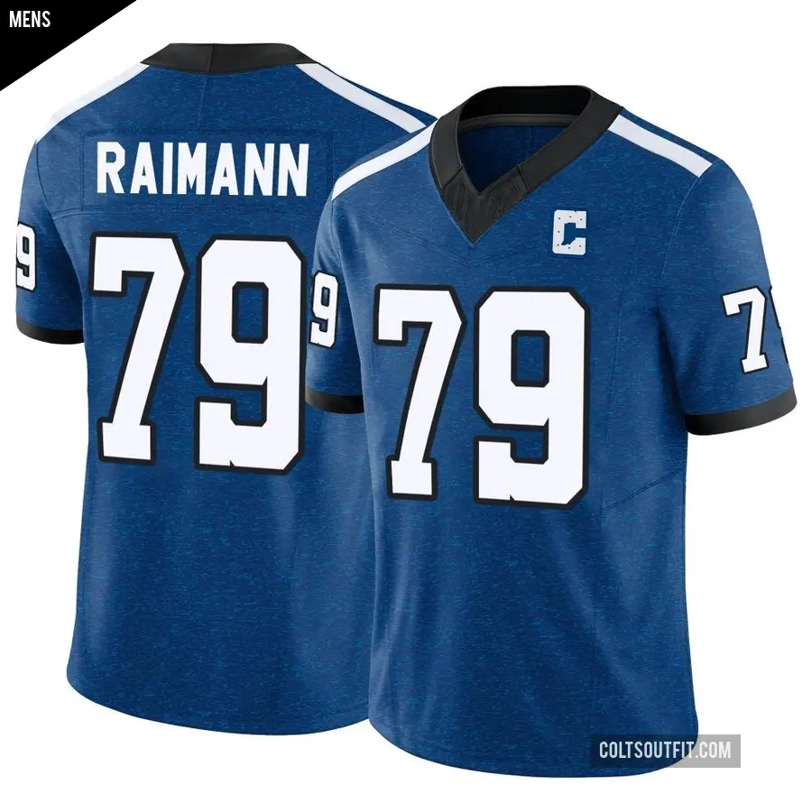 Men's Indianapolis Colts ＃79 Bernhard Raimann Royal Limited Indiana Nights Alternate Vapor F.U.S.E. Jersey