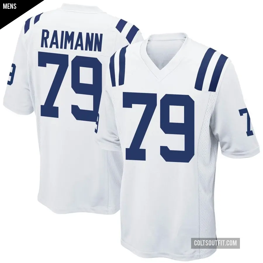Men's Indianapolis Colts ＃79 Bernhard Raimann White Game Jersey