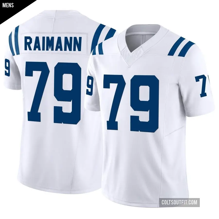 Men's Indianapolis Colts ＃79 Bernhard Raimann White Limited Vapor F.U.S.E. Jersey