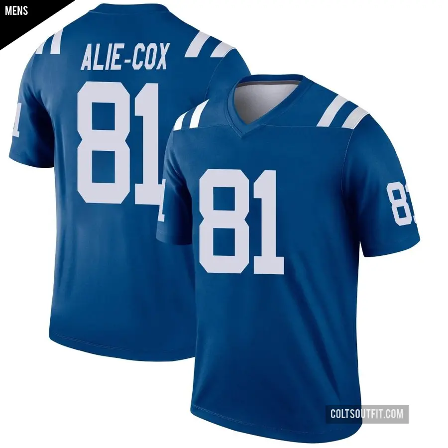 Men's Indianapolis Colts ＃81 Mo Alie-Cox Royal Legend Jersey