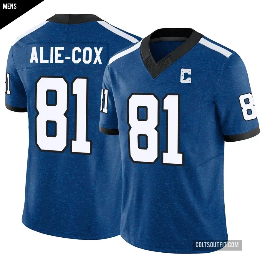 Men's Indianapolis Colts ＃81 Mo Alie-Cox Royal Limited Indiana Nights Alternate Vapor F.U.S.E. Jersey