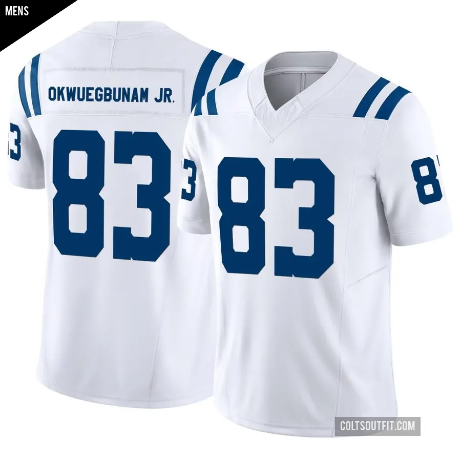Men's Indianapolis Colts ＃83 Albert Okwuegbunam Jr. White Limited Vapor F.U.S.E. Jersey