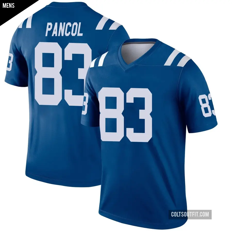 Men's Indianapolis Colts ＃83 Eli Pancol Royal Legend Jersey