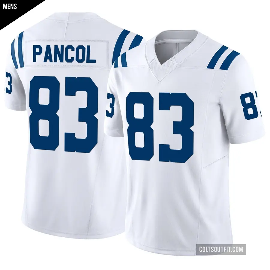 Men's Indianapolis Colts ＃83 Eli Pancol White Limited Vapor F.U.S.E. Jersey