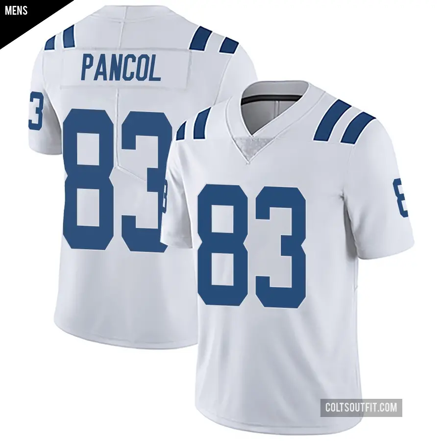 Men's Indianapolis Colts ＃83 Eli Pancol White Limited Vapor Untouchable Jersey