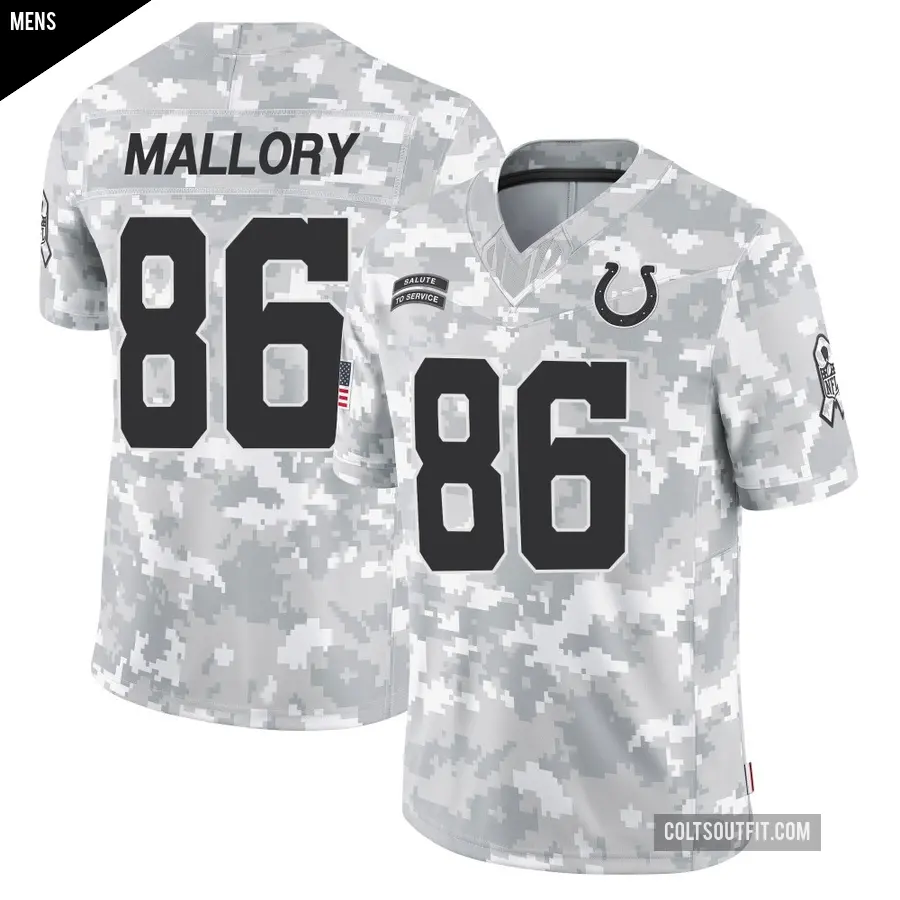 Men's Indianapolis Colts ＃86 Will Mallory Arctic Camo Limited 2024 Salute to Service Jersey