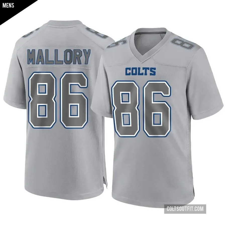 Men's Indianapolis Colts ＃86 Will Mallory Gray Game Atmosphere Fashion Jersey