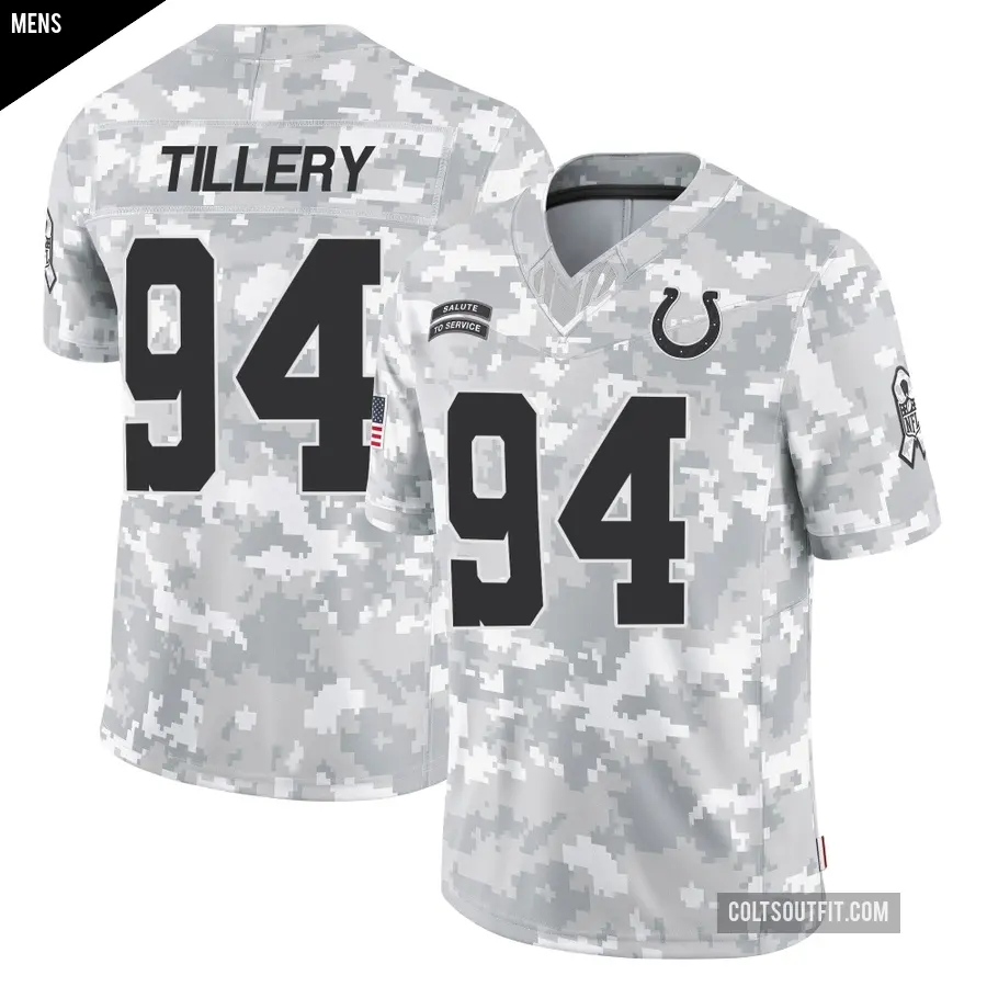 Men's Indianapolis Colts ＃94 Jerry Tillery Arctic Camo Limited 2024 Salute to Service Jersey