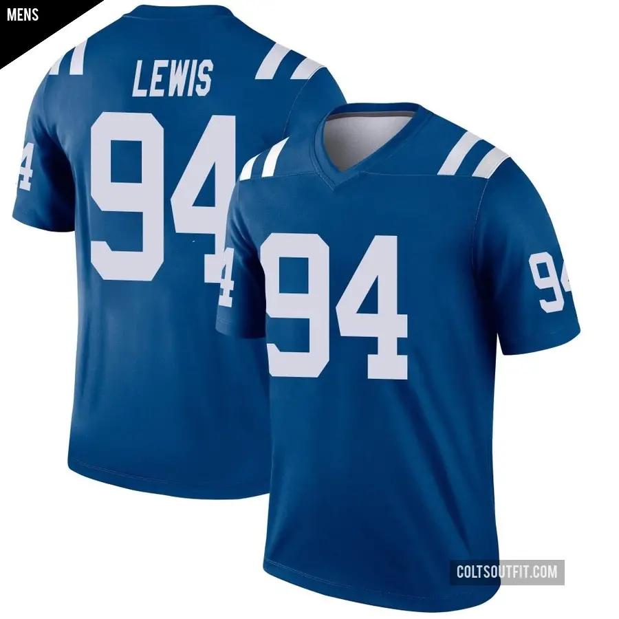 Men's Indianapolis Colts ＃94 Tyquan Lewis Royal Legend Jersey