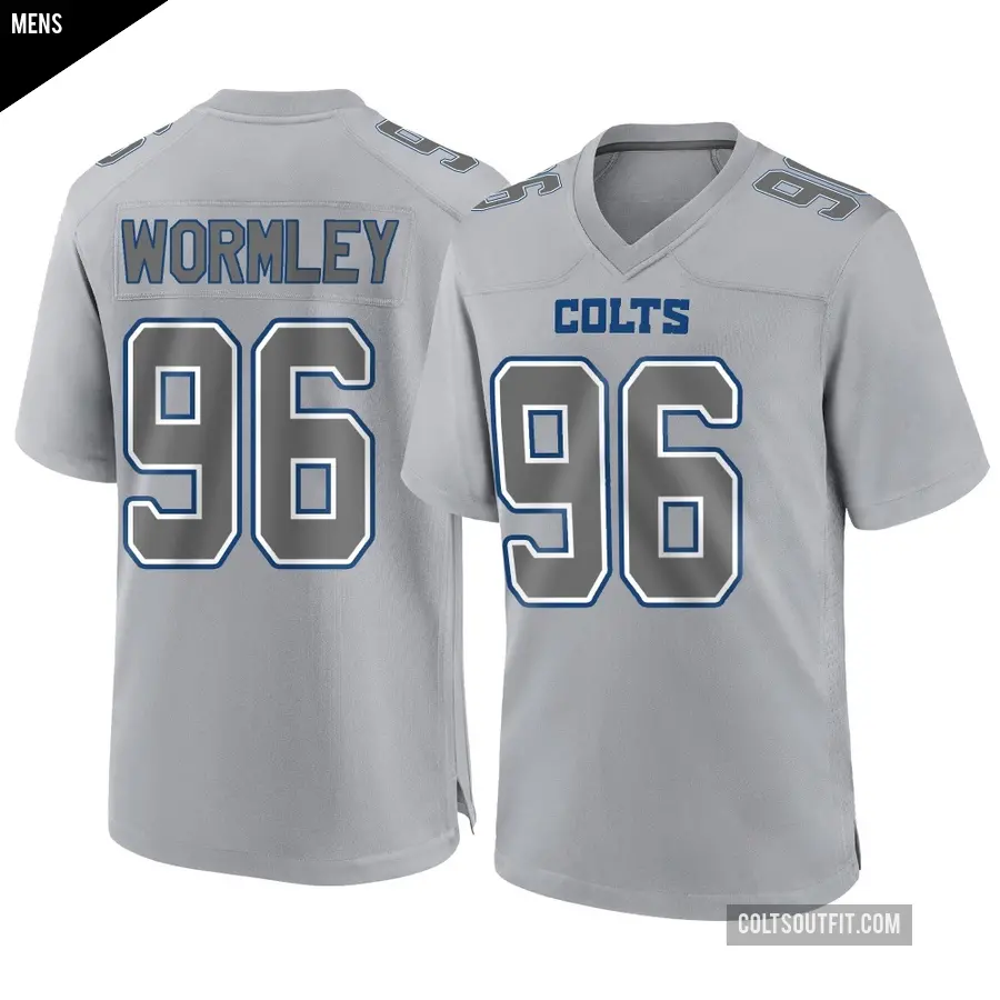 Men's Indianapolis Colts ＃96 Chris Wormley Gray Game Atmosphere Fashion Jersey