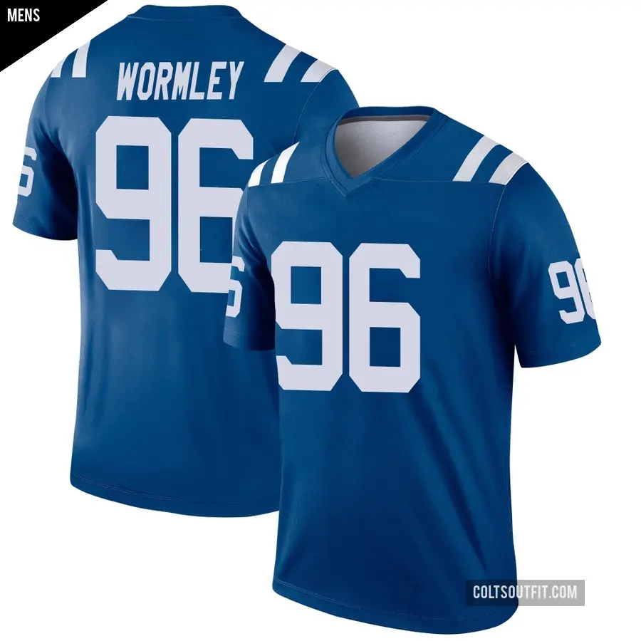 Men's Indianapolis Colts ＃96 Chris Wormley Royal Legend Jersey