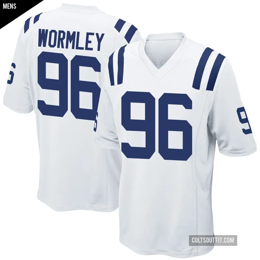 Men's Indianapolis Colts ＃96 Chris Wormley White Game Jersey