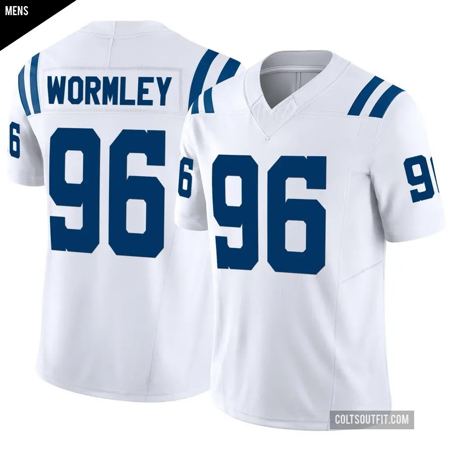 Men's Indianapolis Colts ＃96 Chris Wormley White Limited Vapor F.U.S.E. Jersey
