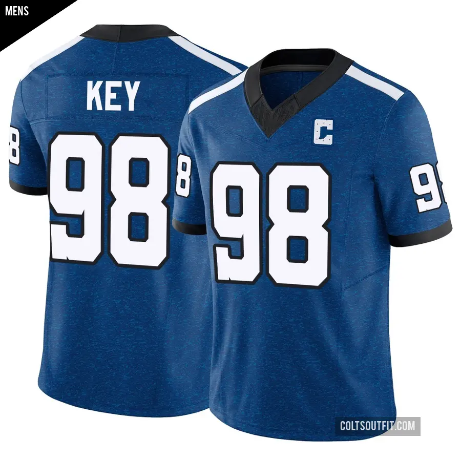 Men's Indianapolis Colts ＃98 Arden Key Royal Limited Indiana Nights Alternate Vapor F.U.S.E. Jersey