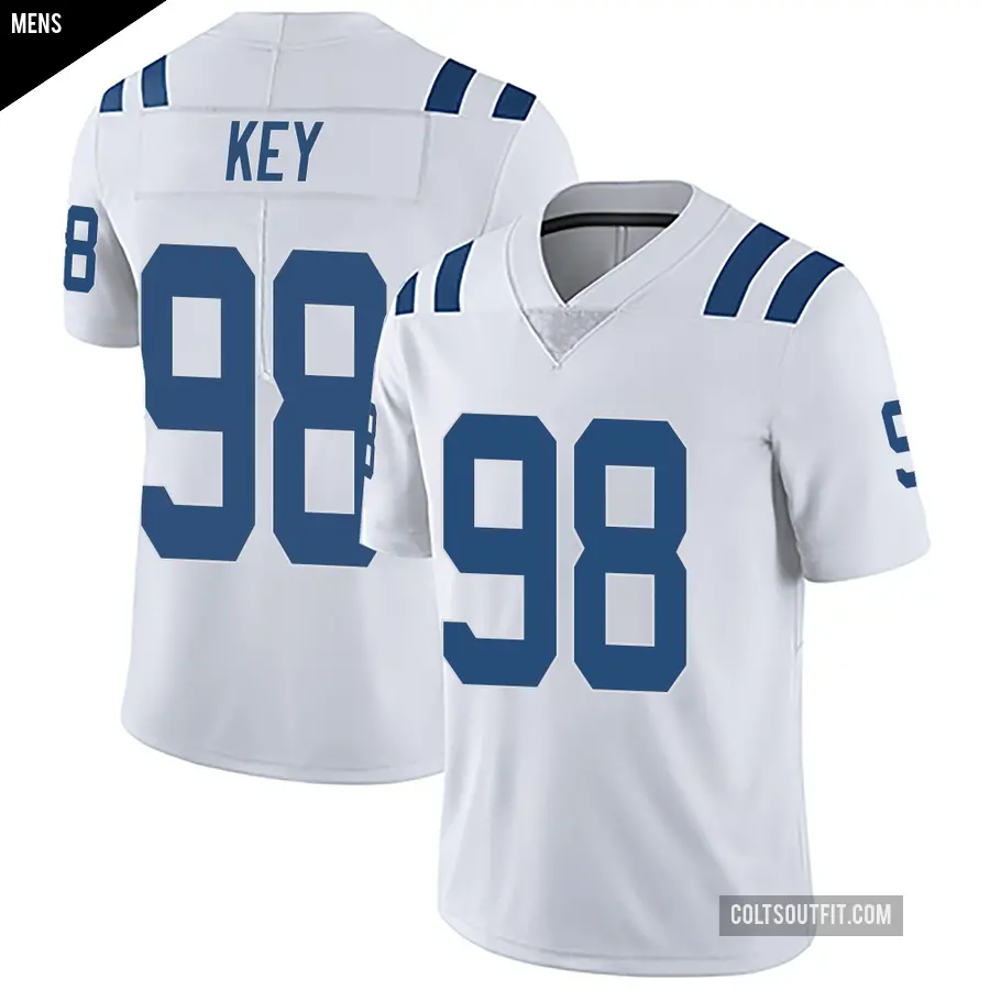 Men's Indianapolis Colts ＃98 Arden Key White Limited Vapor Untouchable Jersey
