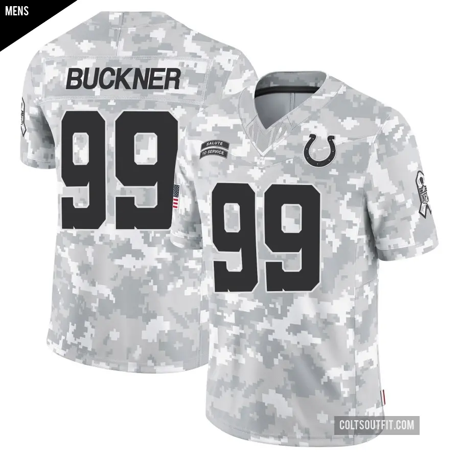 Men's Indianapolis Colts ＃99 DeForest Buckner Arctic Camo Limited 2024 Salute to Service Jersey