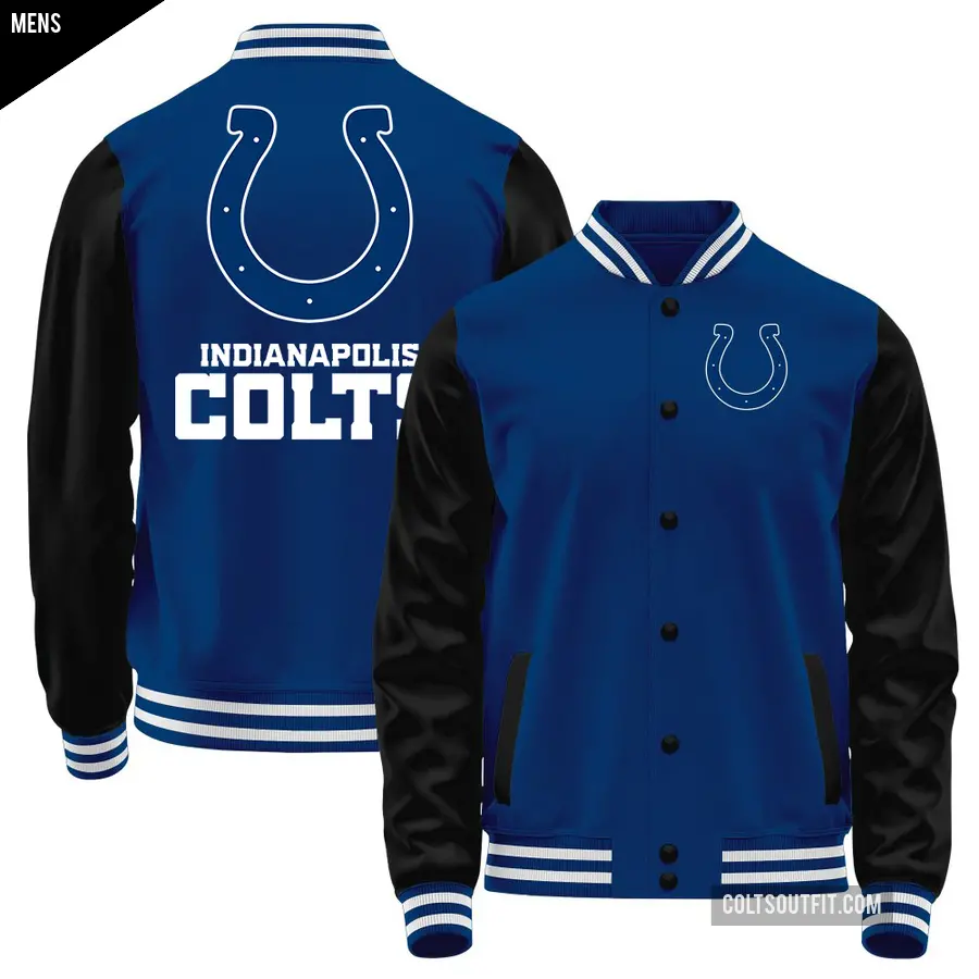 Men's Indianapolis Colts Black Navy Full-Snap Jacket