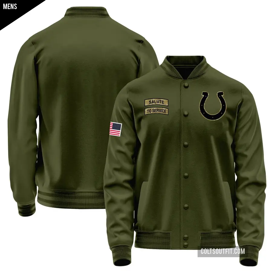 Men's Indianapolis Colts Olive Salute to Service Sideline Performance Jacket