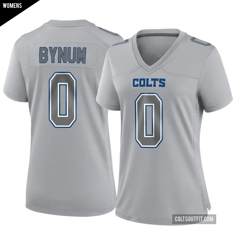 Women's Indianapolis Colts ＃0 Cam Bynum Gray Game Atmosphere Fashion Jersey