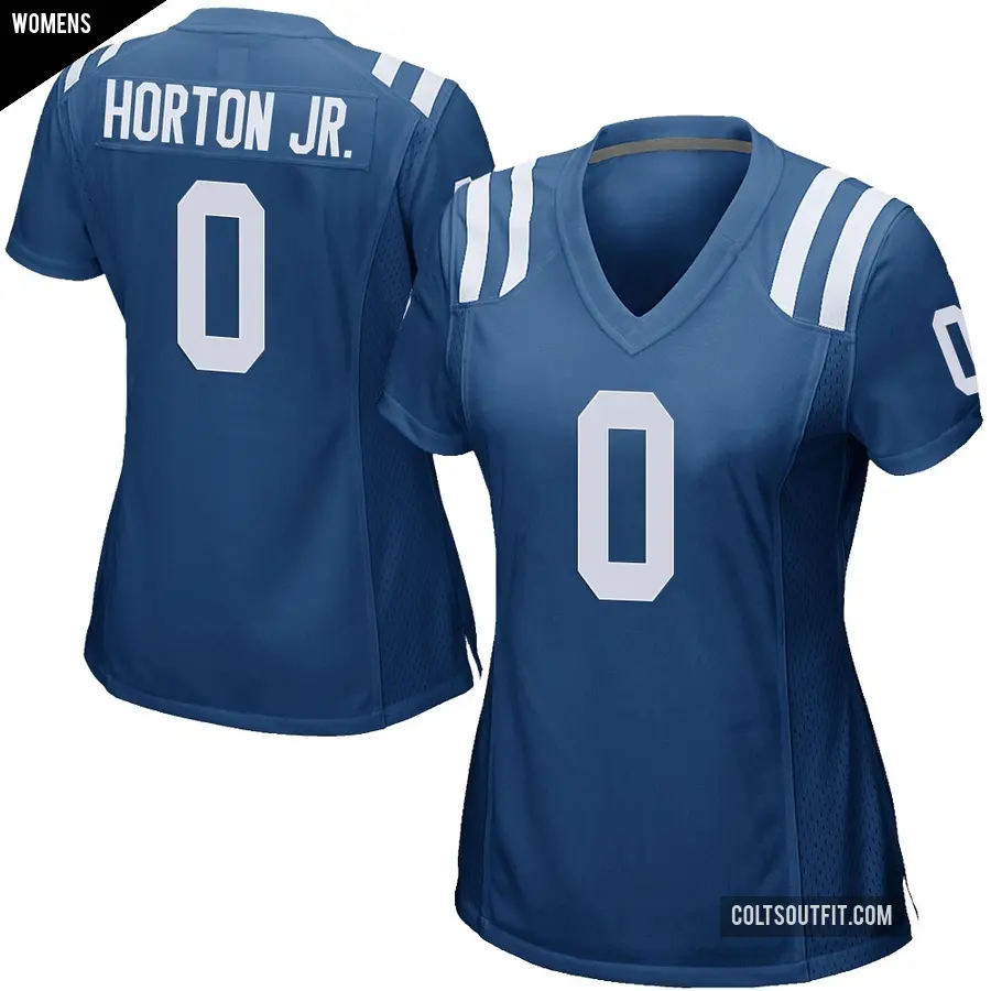 Women's Indianapolis Colts ＃0 EJ Horton Jr. Royal Blue Game Team Color Jersey