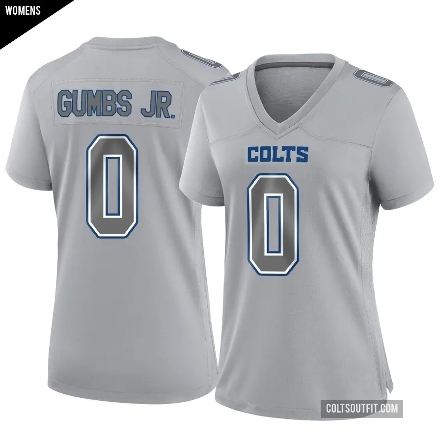 Women's Indianapolis Colts ＃0 George Gumbs Jr. Gray Game Atmosphere Fashion Jersey