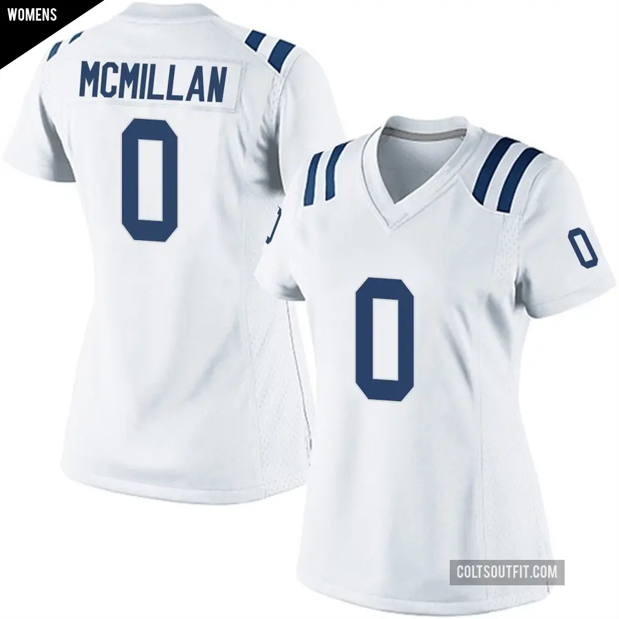Women's Indianapolis Colts ＃0 Jai'Onte' McMillan White Game Jersey