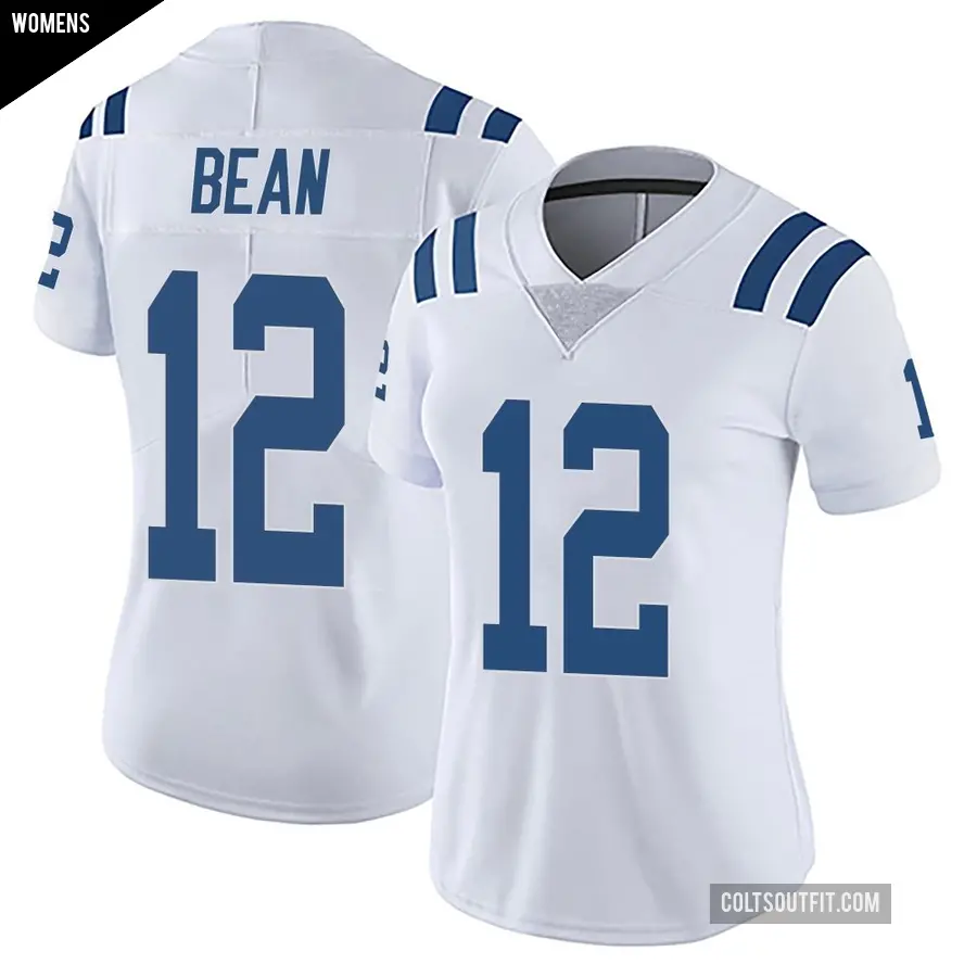 Women's Indianapolis Colts ＃12 Jason Bean White Limited Vapor Untouchable Jersey