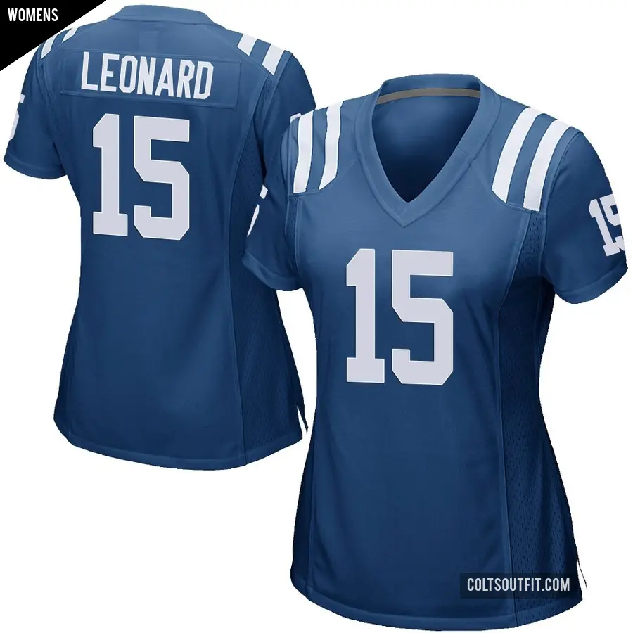 Women's Indianapolis Colts ＃15 Riley Leonard Royal Blue Game Team Color Jersey