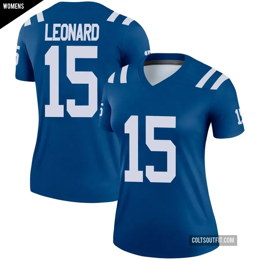 Women's Indianapolis Colts ＃15 Riley Leonard Royal Legend Jersey