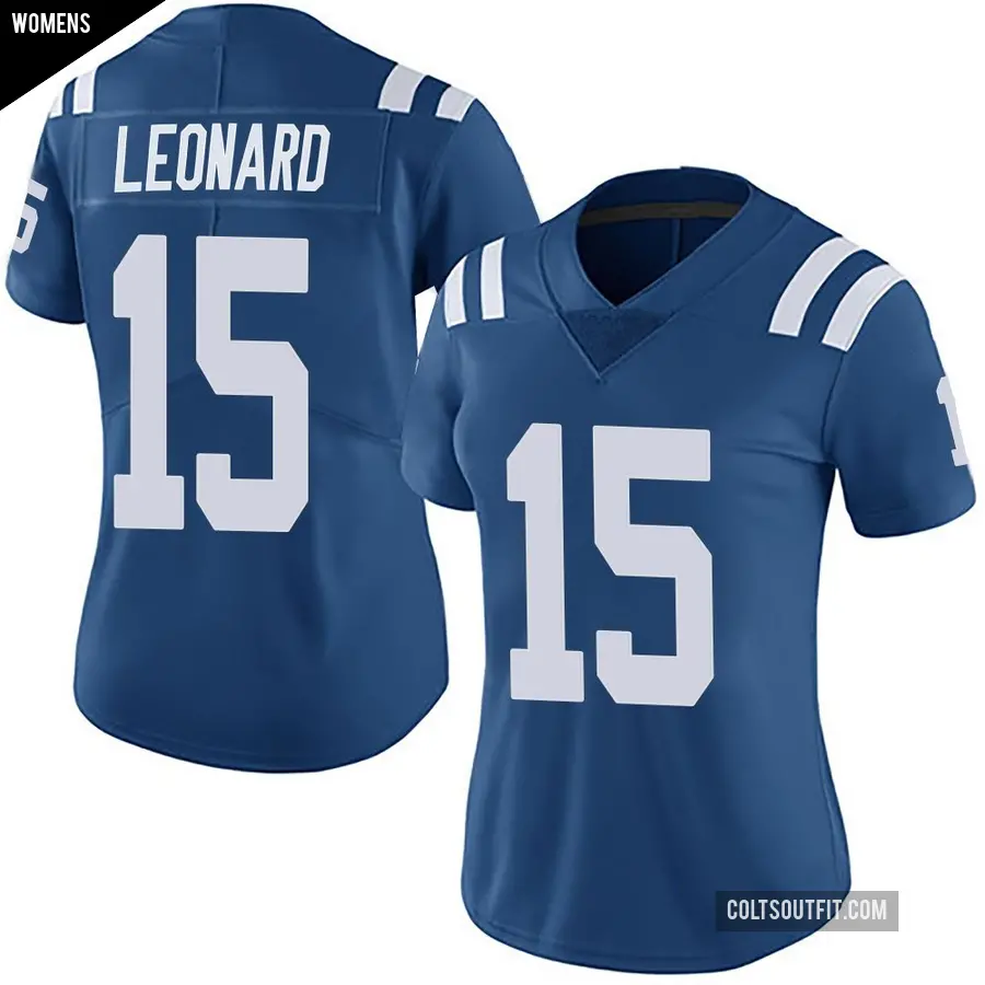 Women's Indianapolis Colts ＃15 Riley Leonard Royal Limited Team Color Vapor Untouchable Jersey