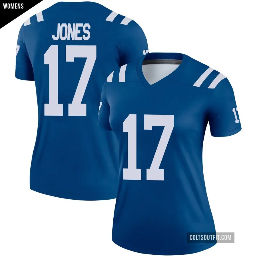 Women's Indianapolis Colts ＃17 Daniel Jones Royal Legend Jersey