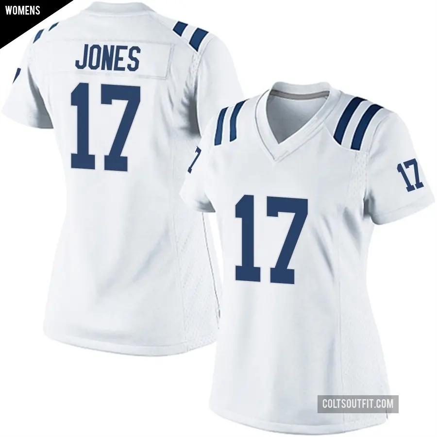 Women's Indianapolis Colts ＃17 Daniel Jones White Game Jersey
