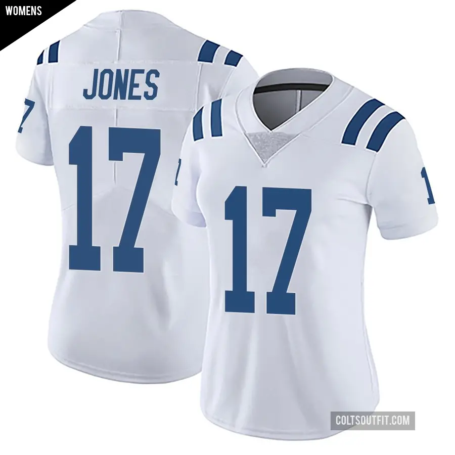 Women's Indianapolis Colts ＃17 Daniel Jones White Limited Vapor Untouchable Jersey