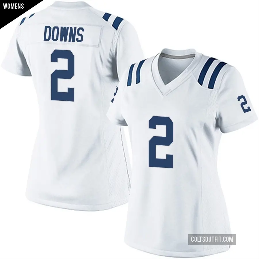 Women's Indianapolis Colts ＃2 Josh Downs White Game Jersey