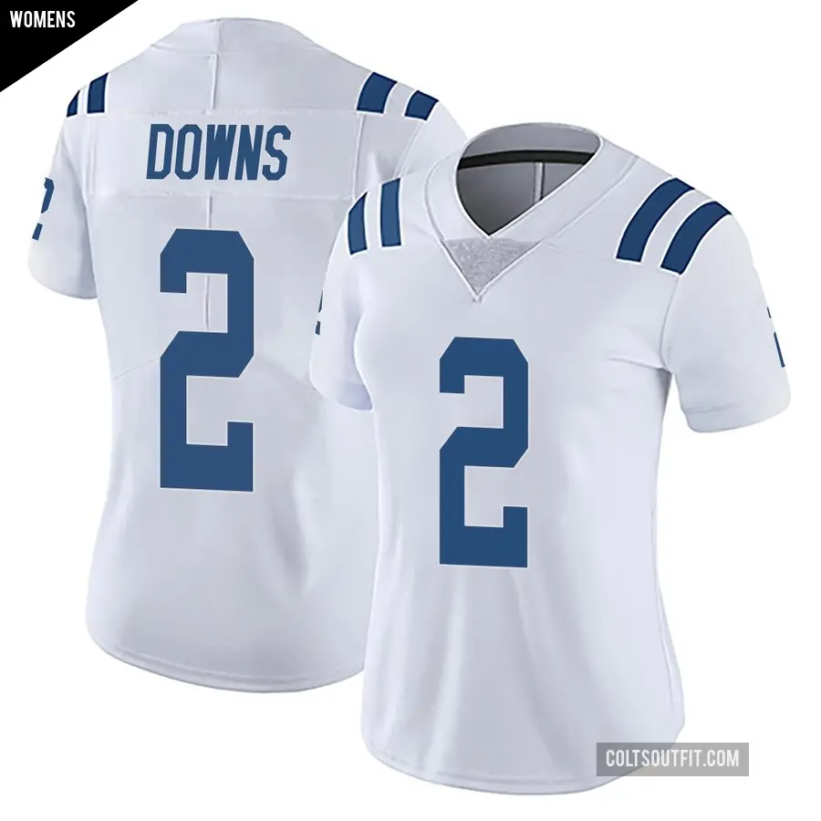 Women's Indianapolis Colts ＃2 Josh Downs White Limited Vapor Untouchable Jersey