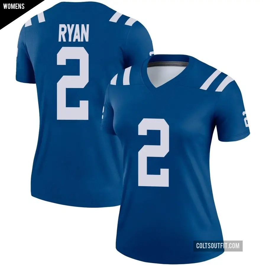 Women's Indianapolis Colts ＃2 Matt Ryan Royal Legend Jersey