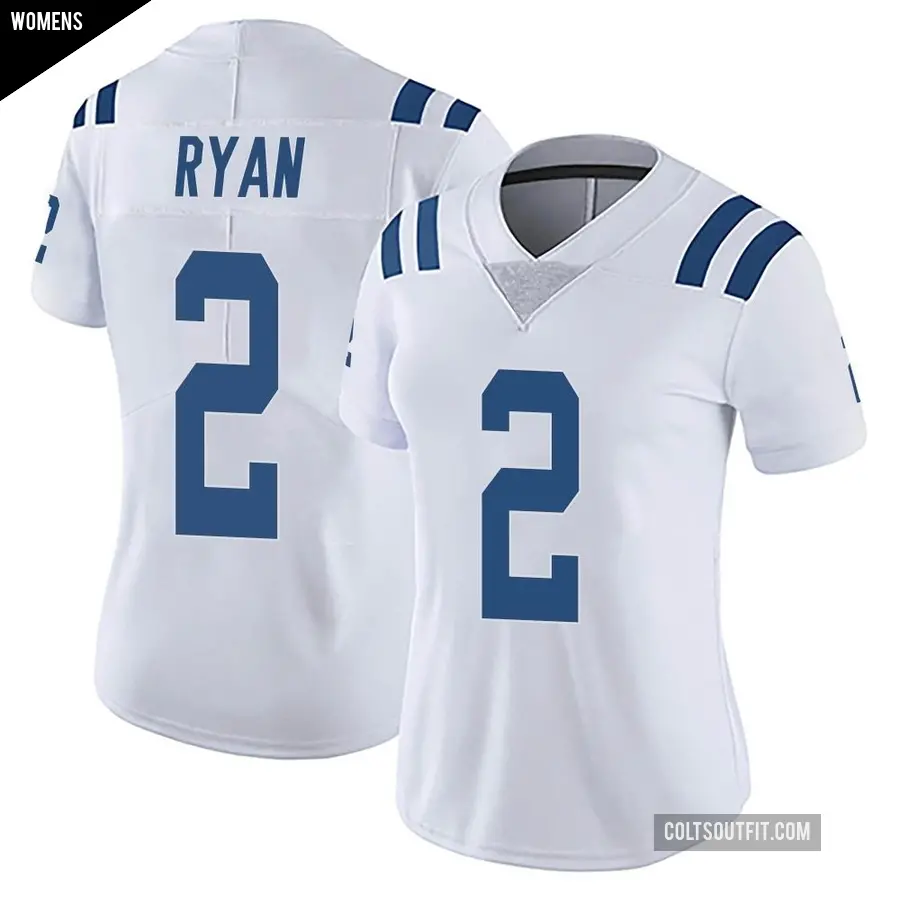 Women's Indianapolis Colts ＃2 Matt Ryan White Limited Vapor Untouchable Jersey