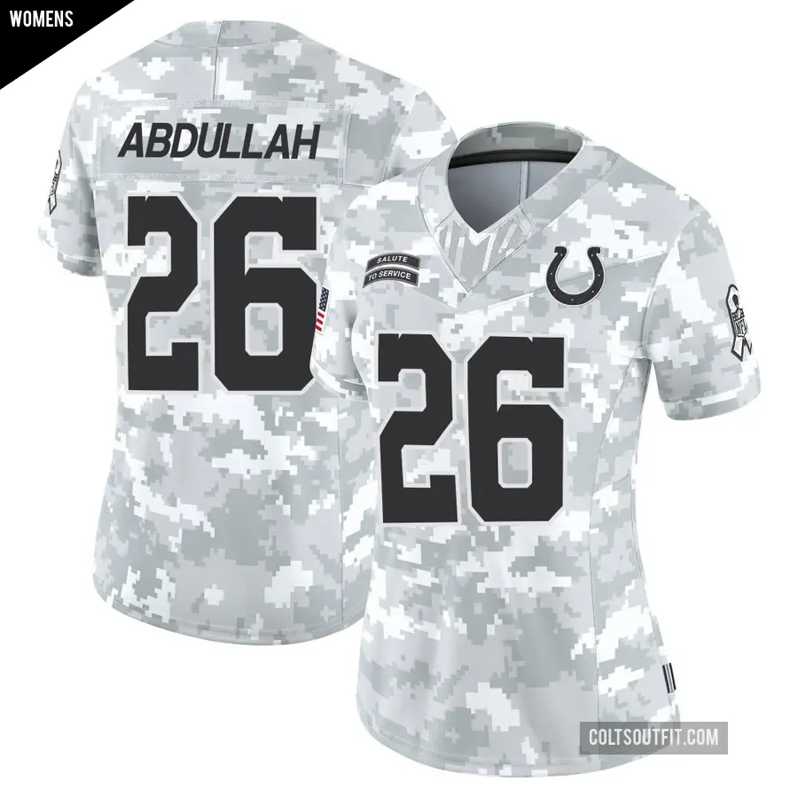 Women's Indianapolis Colts ＃26 Ameer Abdullah Arctic Camo Limited 2024 Salute to Service Jersey