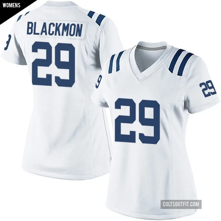 Women's Indianapolis Colts ＃29 Mekhi Blackmon White Game Jersey