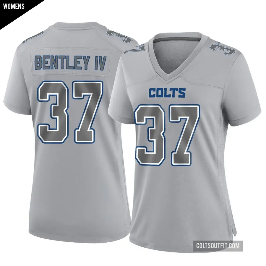 Women's Indianapolis Colts ＃37 Ulysses Bentley IV Gray Game Atmosphere Fashion Jersey
