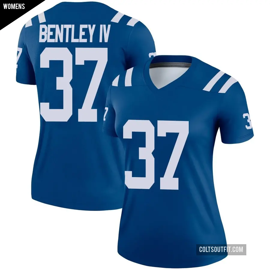 Women's Indianapolis Colts ＃37 Ulysses Bentley IV Royal Legend Jersey