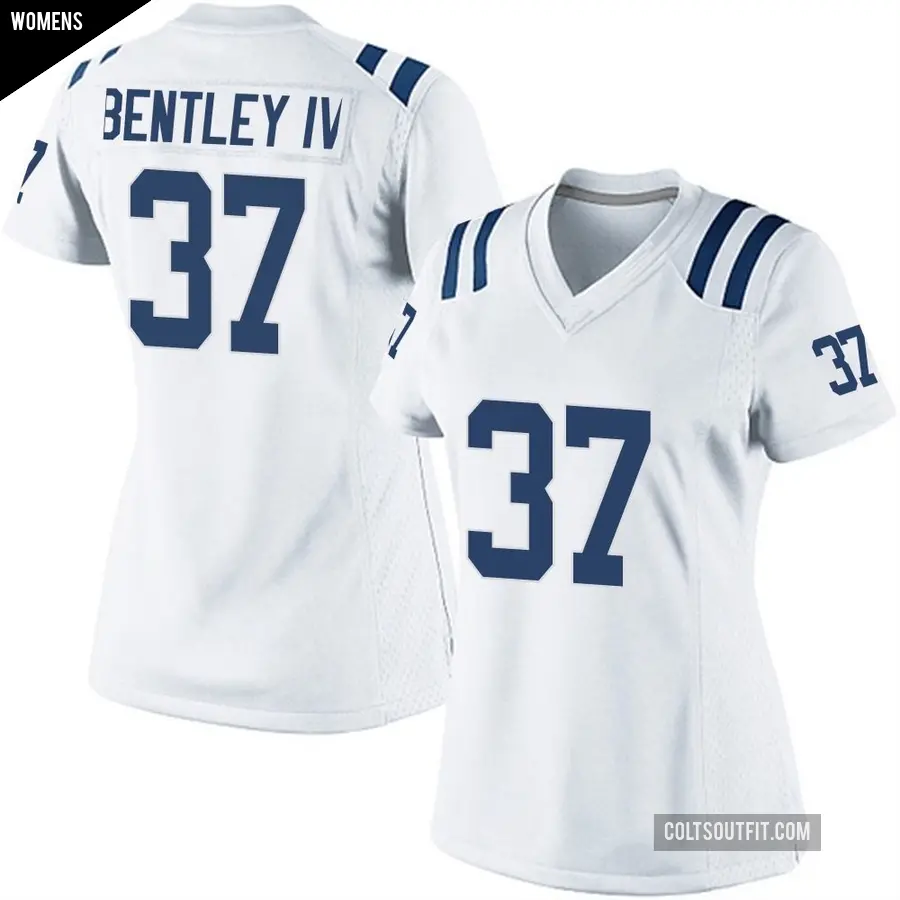 Women's Indianapolis Colts ＃37 Ulysses Bentley IV White Game Jersey