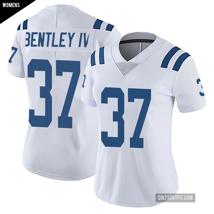 Women's Indianapolis Colts ＃37 Ulysses Bentley IV White Limited Vapor Untouchable Jersey