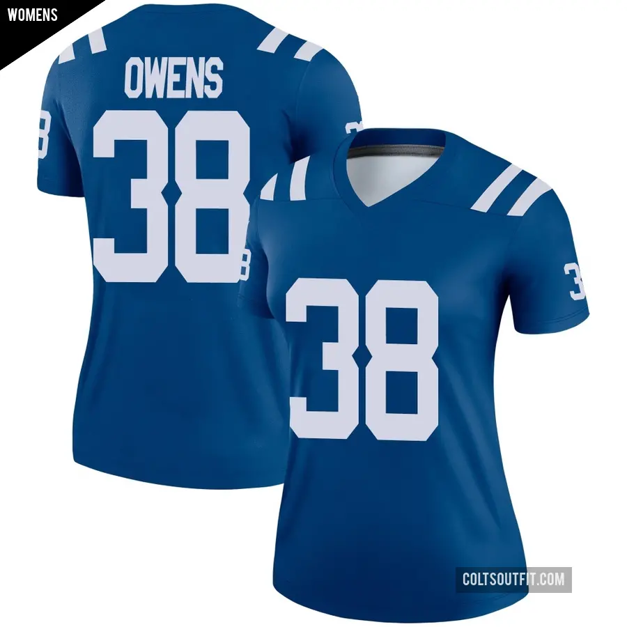 Women's Indianapolis Colts ＃38 Jonathan Owens Royal Legend Jersey