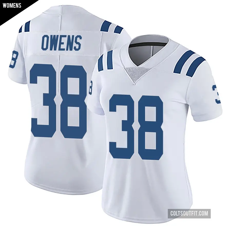 Women's Indianapolis Colts ＃38 Jonathan Owens White Limited Vapor Untouchable Jersey
